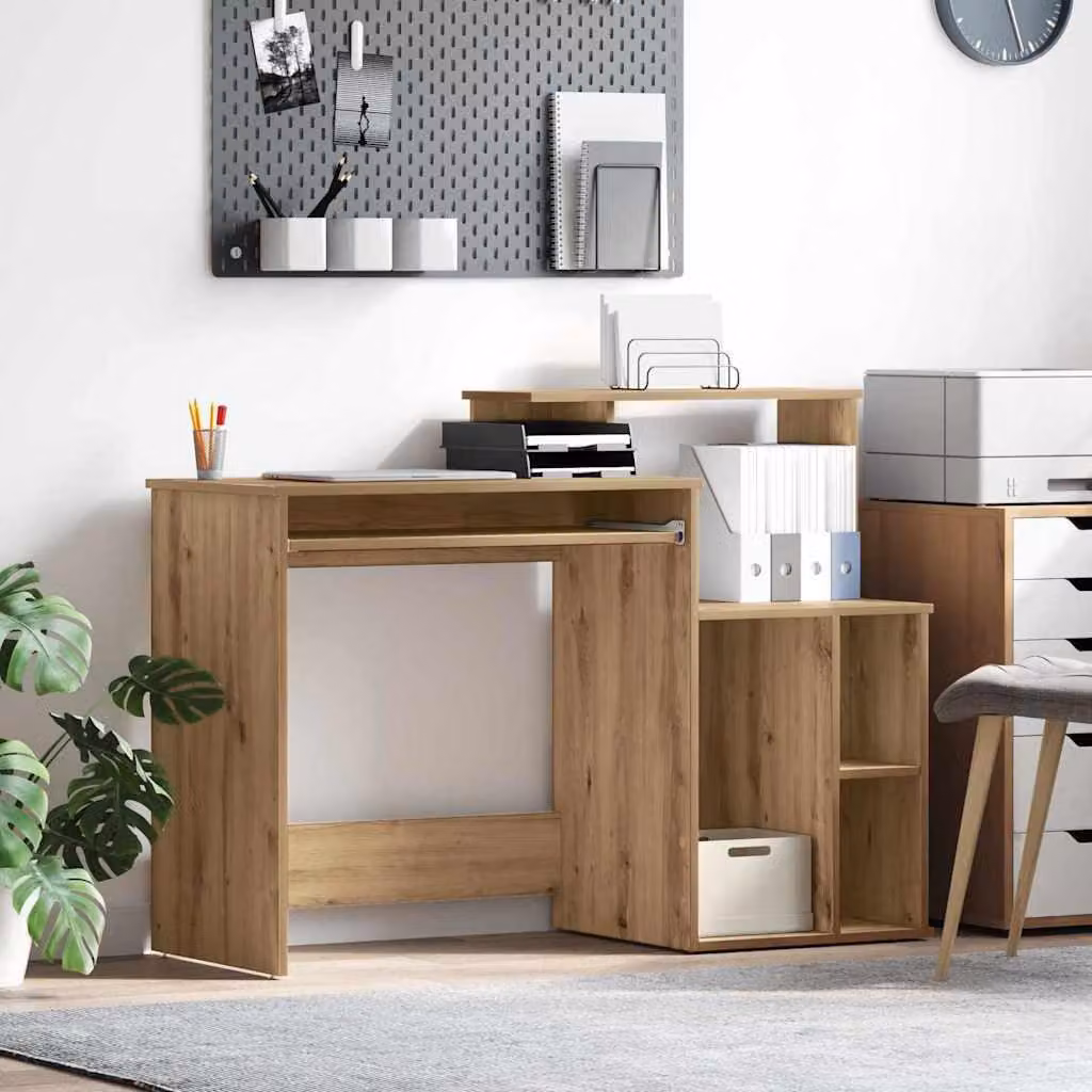Maison Exclusive - Scrivania in rovere artigianale 120,5 x 44 x 88,5 cm Materiale legnoso