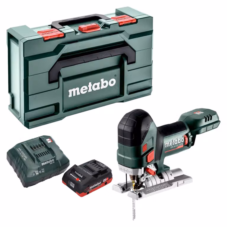 Sega a gattuccio a batteria Metabo STA 18 LTX 150 BL 18 V 150 mm Brushless + 1x batteria LiHD 4,0 Ah + caricabatterie + Metabox