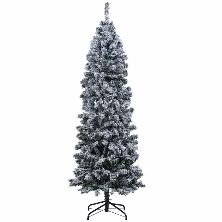 Albero di Natale Costway con Luci LED Verde, Altezza: 180 cm, Struttura in Metallo e PVC