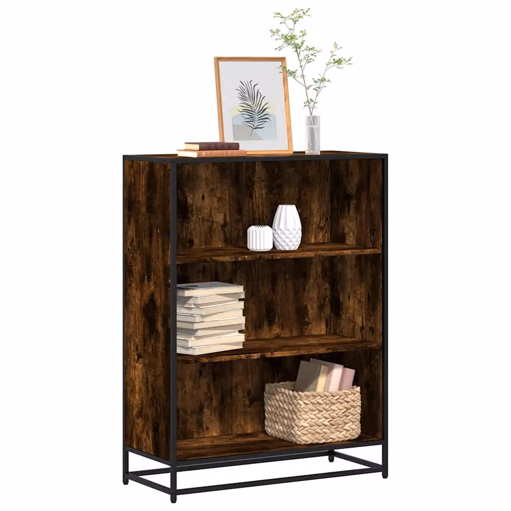 Libreria Industrial in Legno e Metallo vidaXL, Colore Marrone, L 80,5 x P 35 x H 107,5 cm