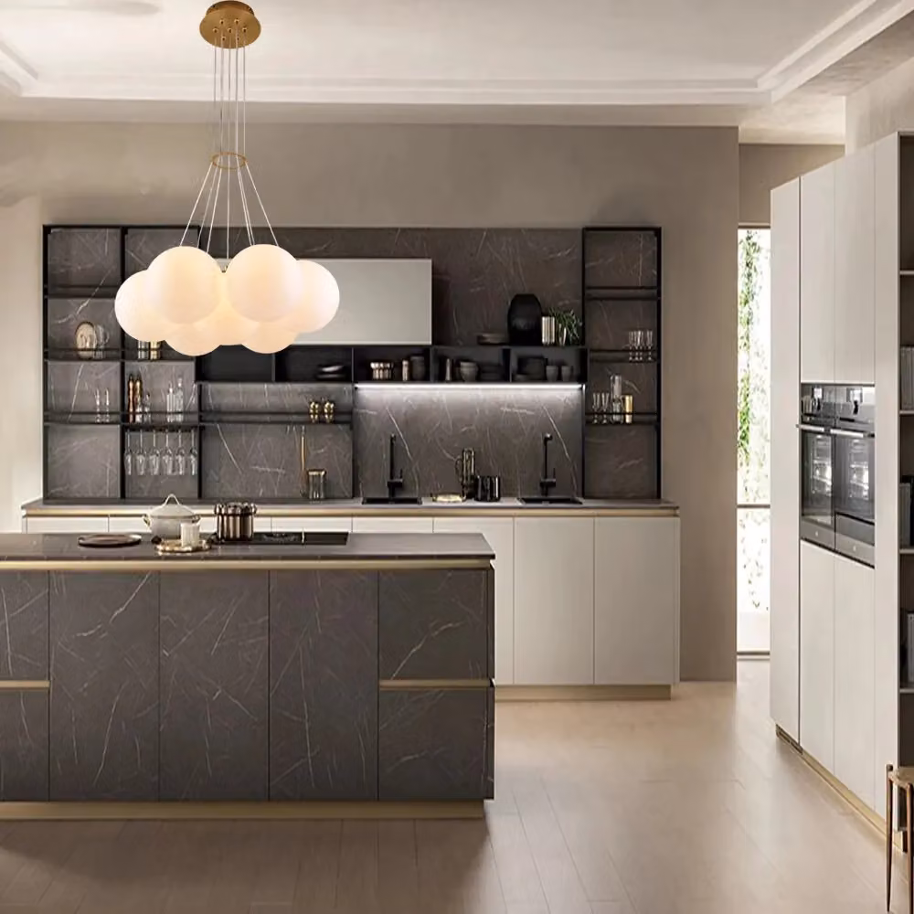 Lampadario a Sospensione Trade Shop in Bronzo con 7 Sfere in Vetro e Attacco G9 per Design Moderno – 2