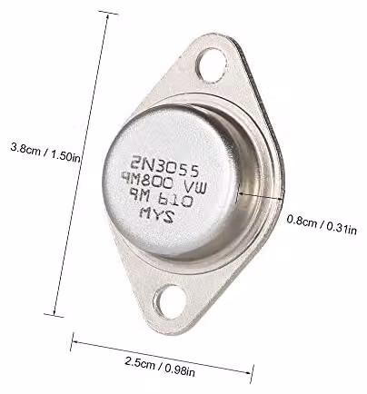 Set di 5 transistor di potenza TO-3 - 15A 100V - 2N3055 NPN