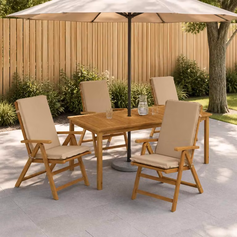 vidaXL Cuscino per sedia a schienale alto GEMERT 4 pz 100% Poliestere