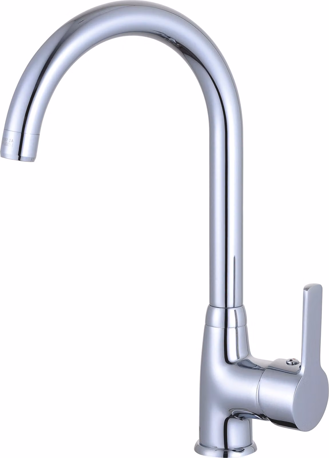 Miscelatore per lavello DIZIANI, miscelatore per cucina; bocca curva con portata girevole a 360°, cromo