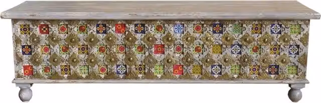 Baule in legno marrone 146x40x45h