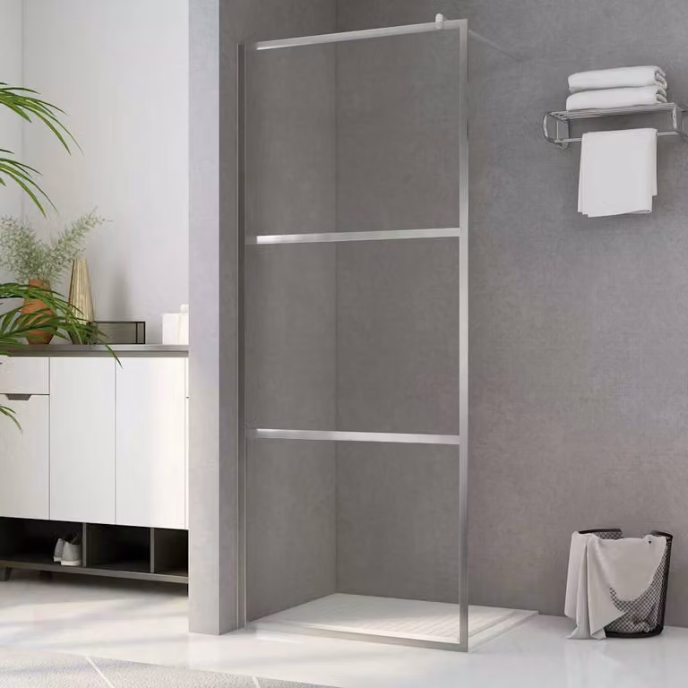 Parete per Doccia Walk-in vidaXL in Vetro ESG Trasparente, L: 115 cm, H: 195 cm