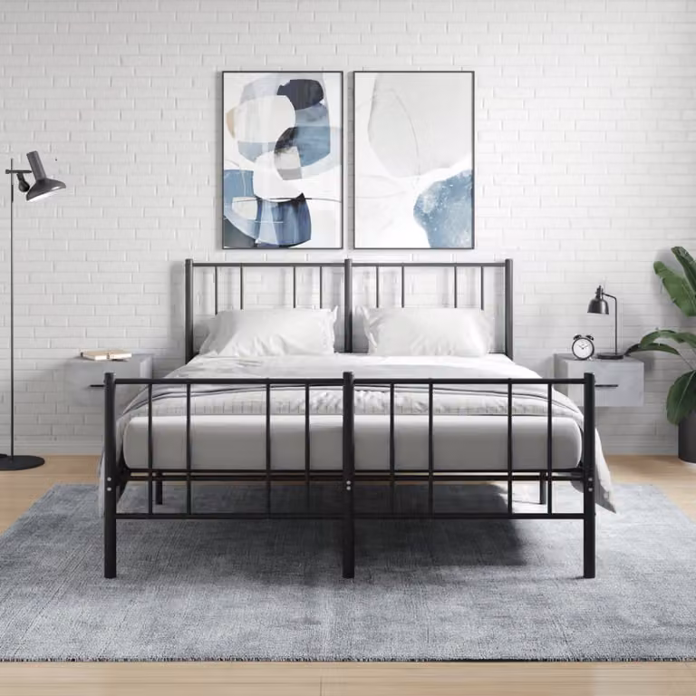 Set di 2 comodini da muro vidaXL in stile moderno, colore grigio cemento, L 35 x P 35 x H 20 cm