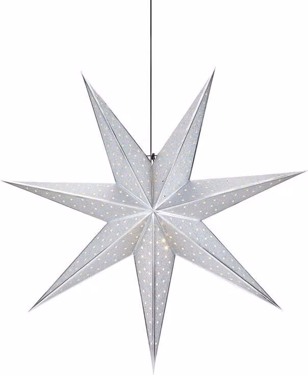 Markslöjd stella appesa glitter argento, H 75 cm x P 23 cm x L 75 cm