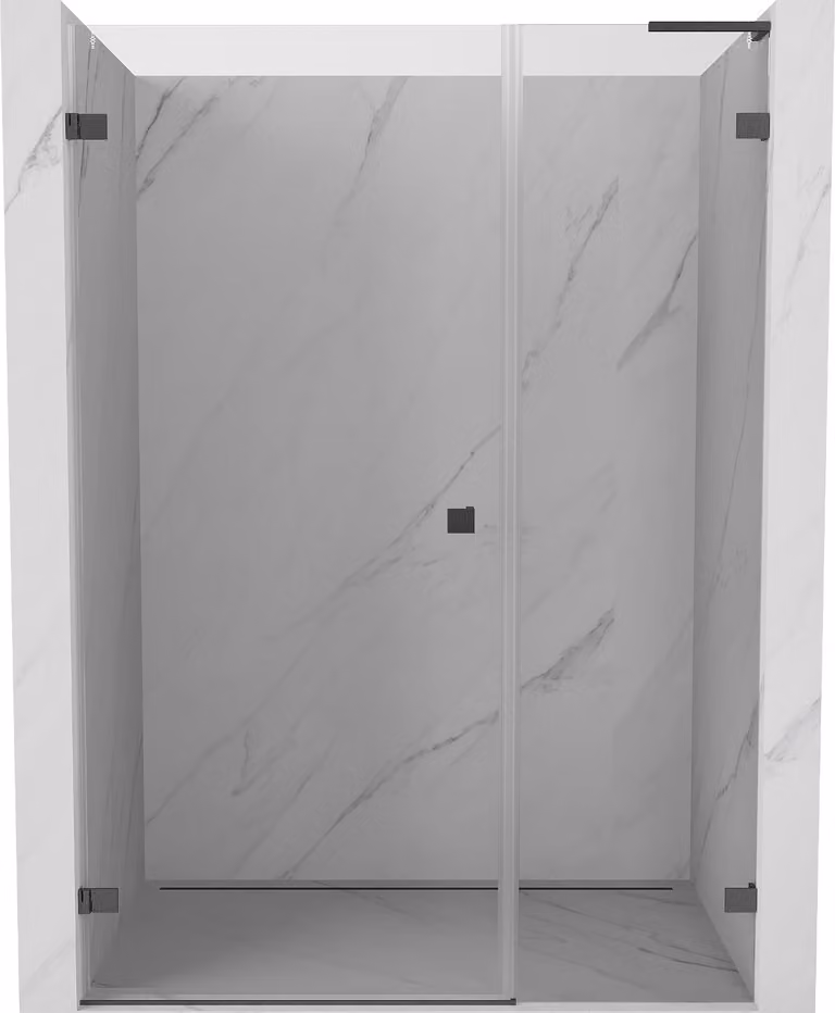 Mexen Lunar-B L porta doccia a battente sinistra 110 cm, trasparente, grigio canna di fucile spazzolato - 832SL-110-050-66-00-L