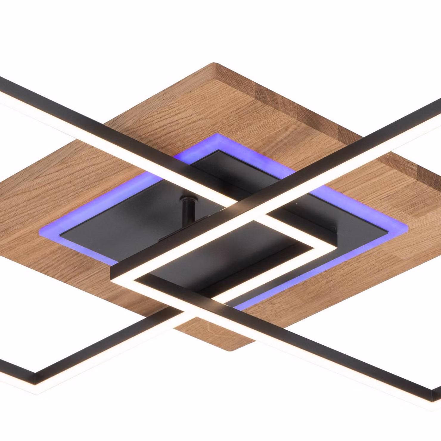Elobra Plafoniera a LED Panama M Plus, dimmerabile, Legno chiaro, Soggiorno / Sala da pranzo, Legno, Moderno, Plafoniera LED