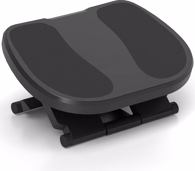 Scrivania con poggiapiedi, poggiapiedi regolabile in altezza a 3 livelli, poggiapiedi ergonomico, per casa-ufficio, ufficio, grigio