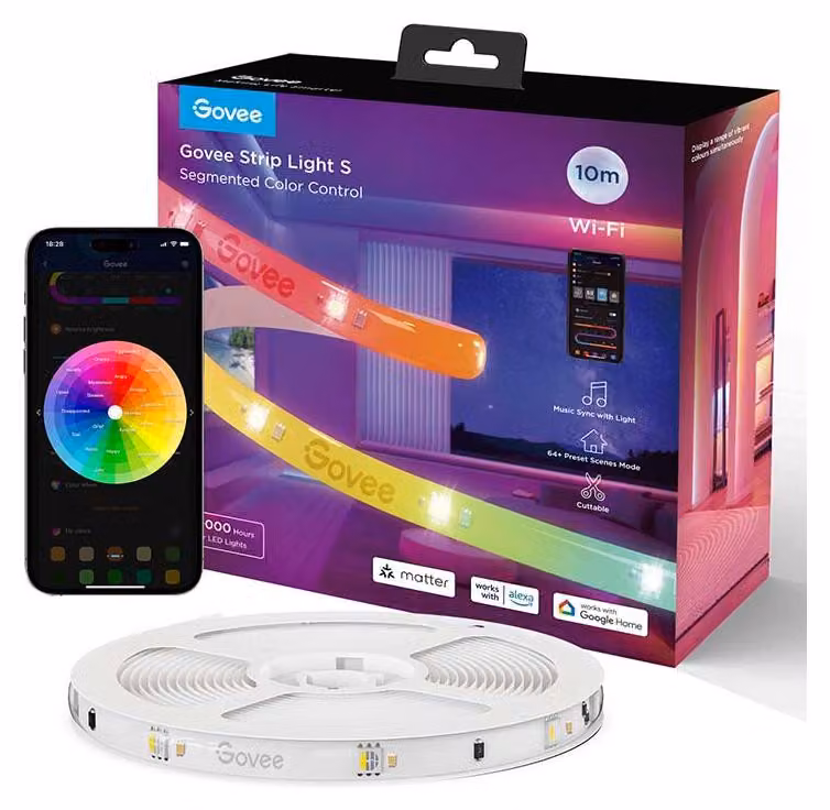 Govee H612CCD1 Govee RGBIC LED Strip Light (Wi-Fi, Bluetooth, Matter) 10,0m