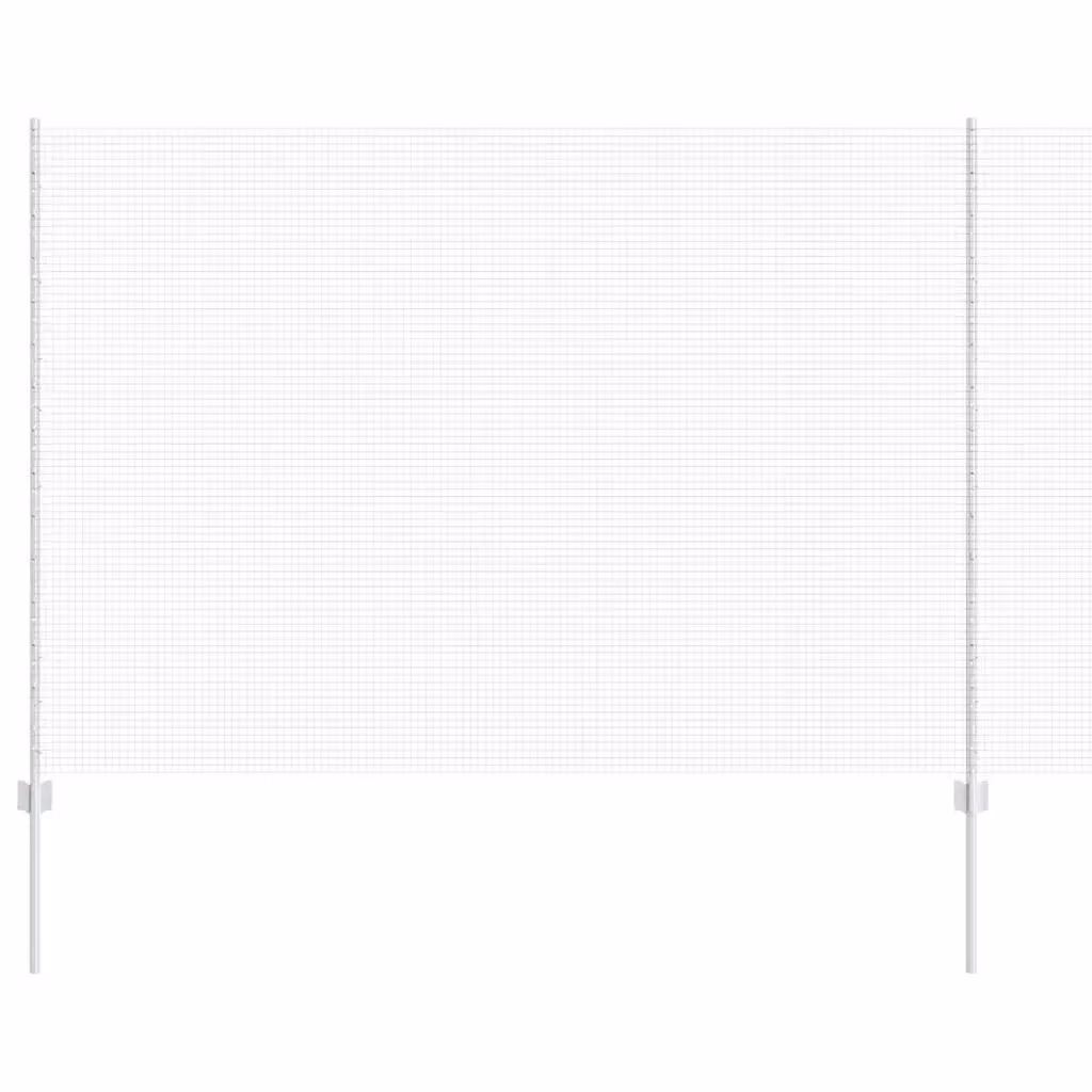 Recinzione in rete saldata con pali VIDAXL in acciaio zincato color argento, L: 25 m, H: 1,6 m – 2