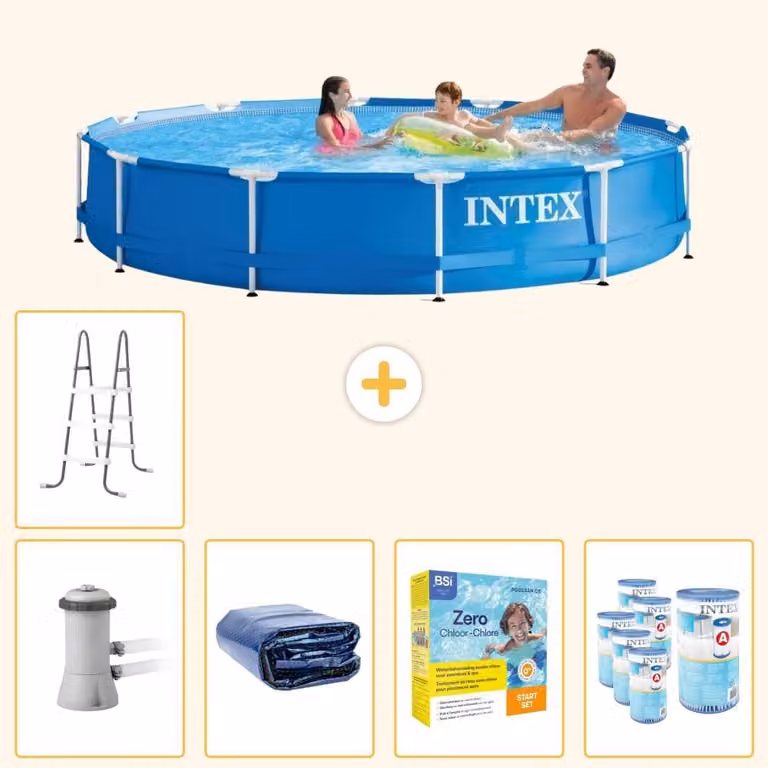 Piscina fuori terra a struttura - 366x76 cm - 6 pezzi - Modello SCB27