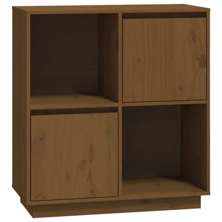 Credenza Marrone Ambrato 74x35x80 cm in Legno Massello di Pino