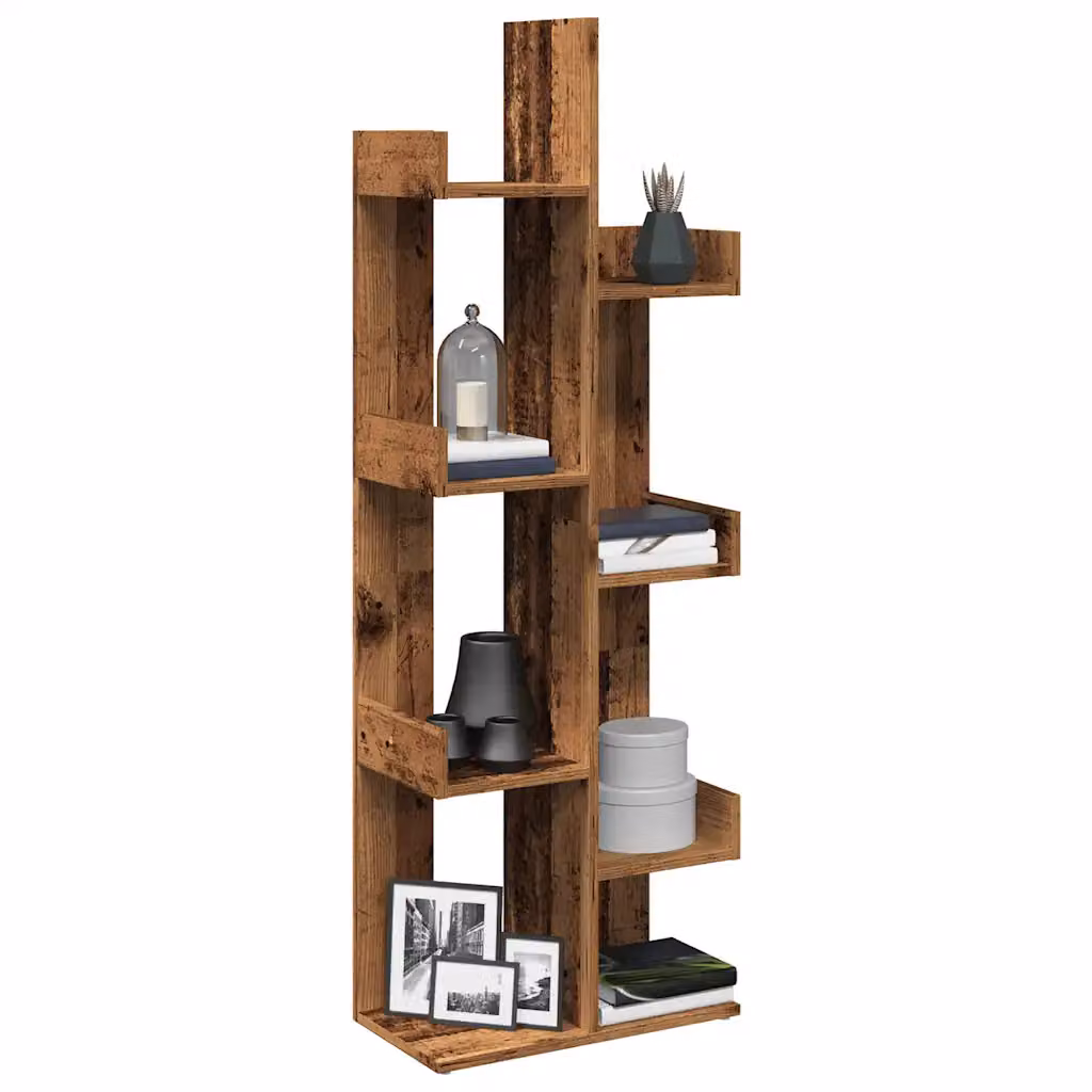Libreria vidaXL in legno marrone stile classico per soggiorno L 48 cm, P 25,5 cm, H 140 cm