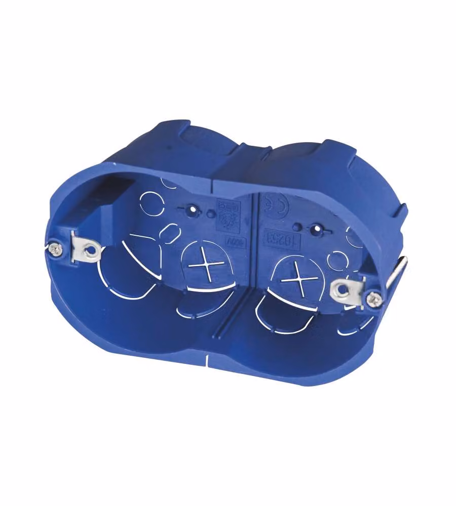 Scatola di derivazione Poly Pool in plastica azzurra per incasso L: 10,6 cm, P: 5 cm, H: 7 cm – 2
