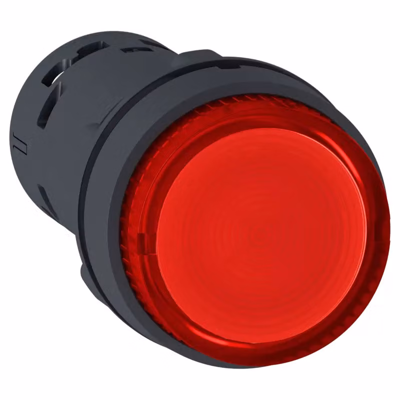 SCHNEIDER ELECTRIC Pulsante illuminato Schneider 1S XB7NW34B1 sporgente rosso 24VACDC monoblocco D22mm