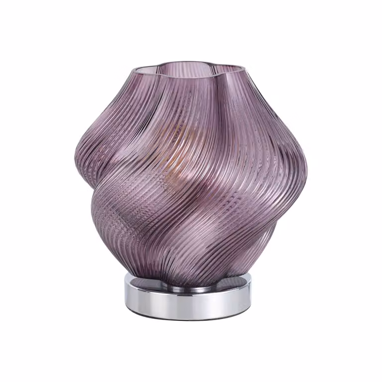 EGLO Lampada da tavolo Meliciano, Violetto / Fucsia / Rosa, Soggiorno / Sala da pranzo, Vetro, Lampada da tavolo