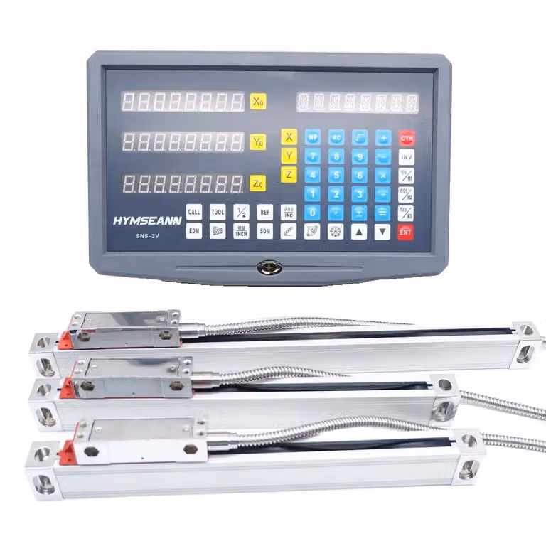 Tornio di fresatura, kit di lettura digitale DRO, encoder a riga lineare, set completo da 0,005 mm