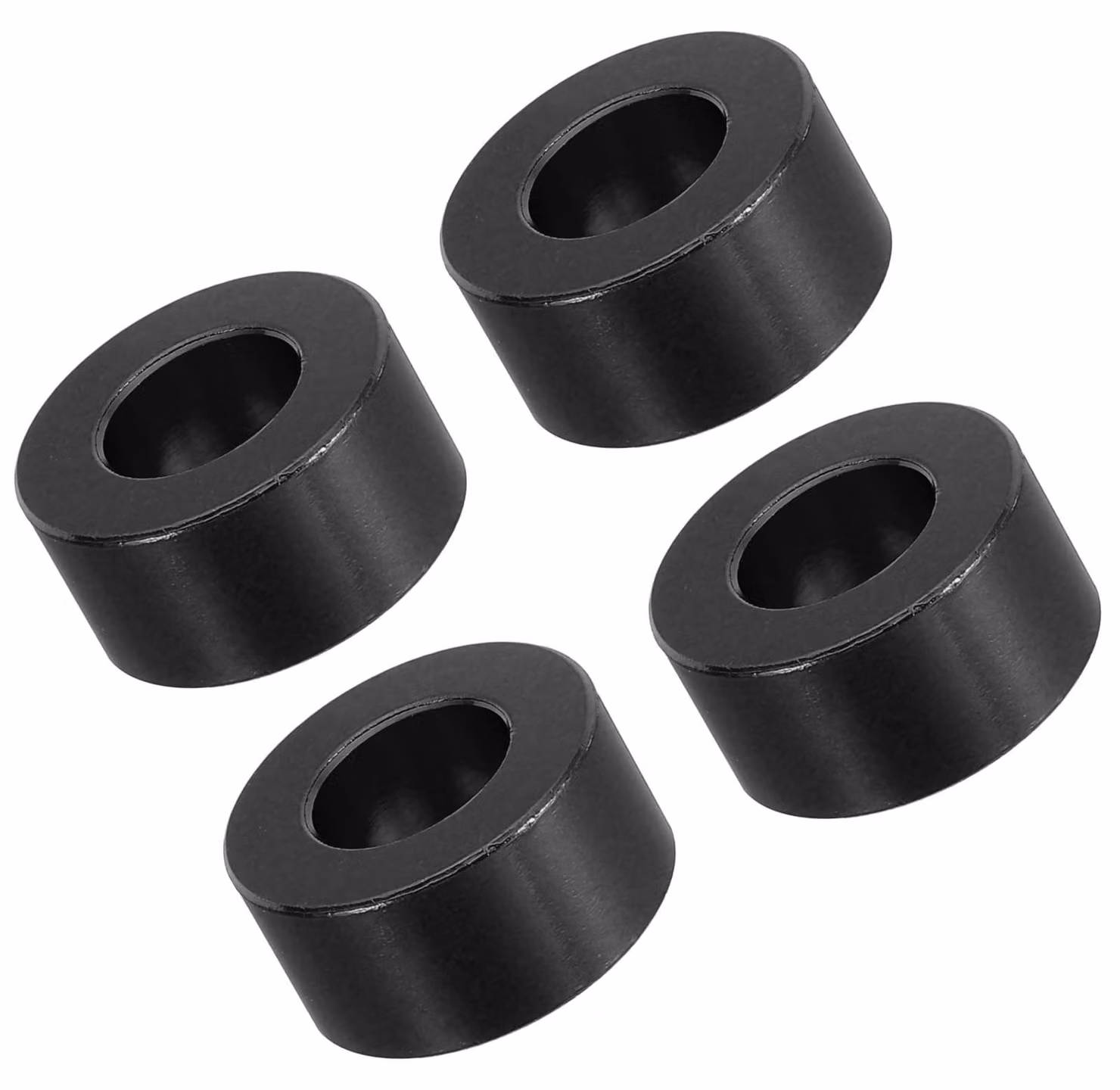 Confezione da 4 distanziatori in alluminio, dimensioni 10,5 x 20 x 10 mm, colore nero