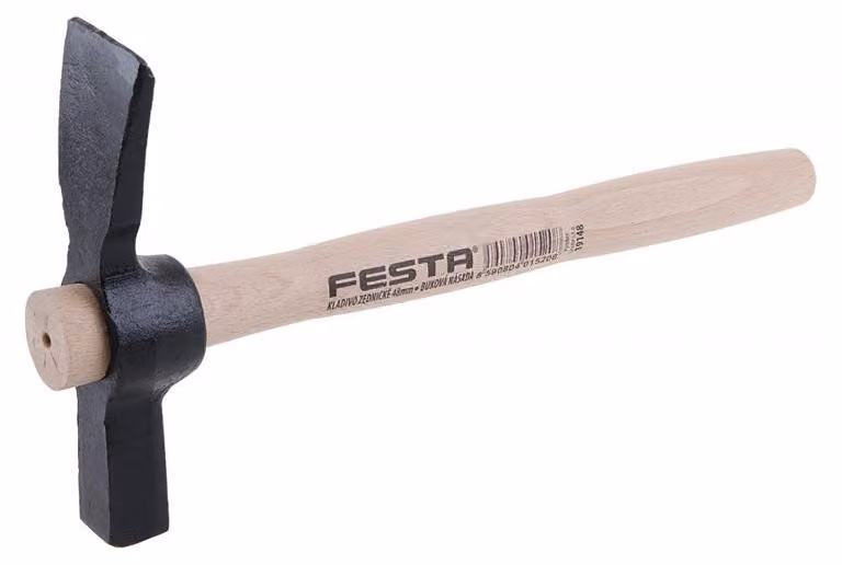 Martello da muratore FESTA 19148, manico in legno da 48 mm e 30 cm.