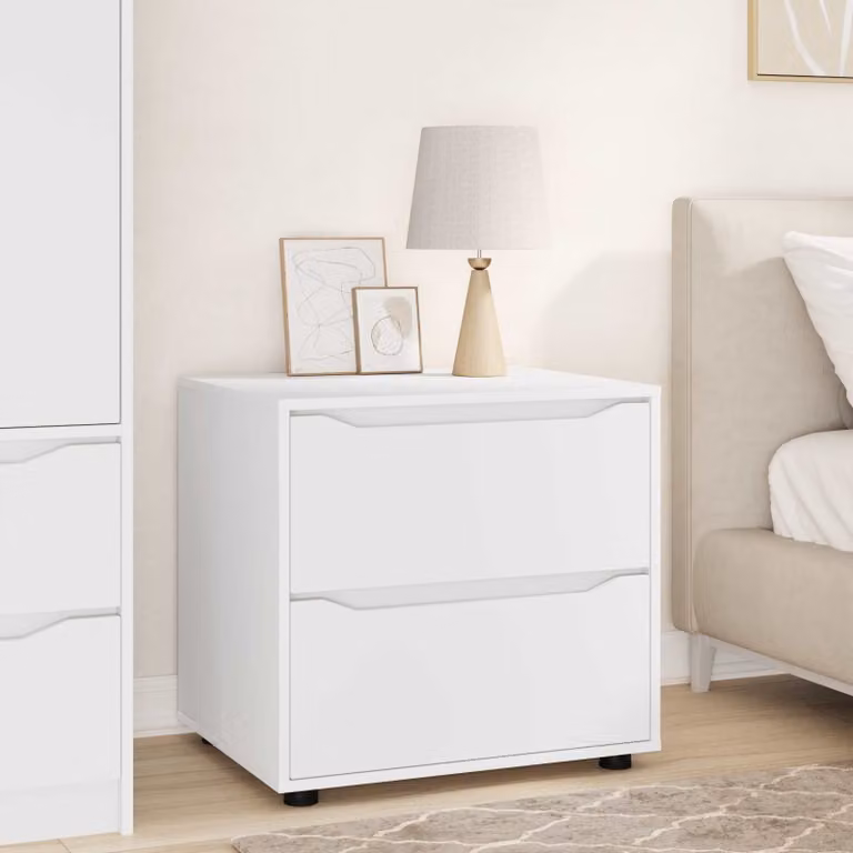 Armadio moderno vidaXL in legno MDF bianco L: 60 cm, P: 48 cm, H: 57 cm