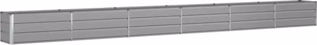 Fioriera moderna multifunzionale HELLOSHOP26 in acciaio zincato grigio, L: 580 cm, P: 50 cm, H: 45 cm