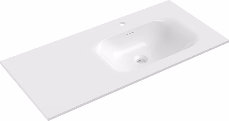 Mexen Vela lavabo incassato a destra 101 x 46,5 cm, bianco opaco - 25231001P