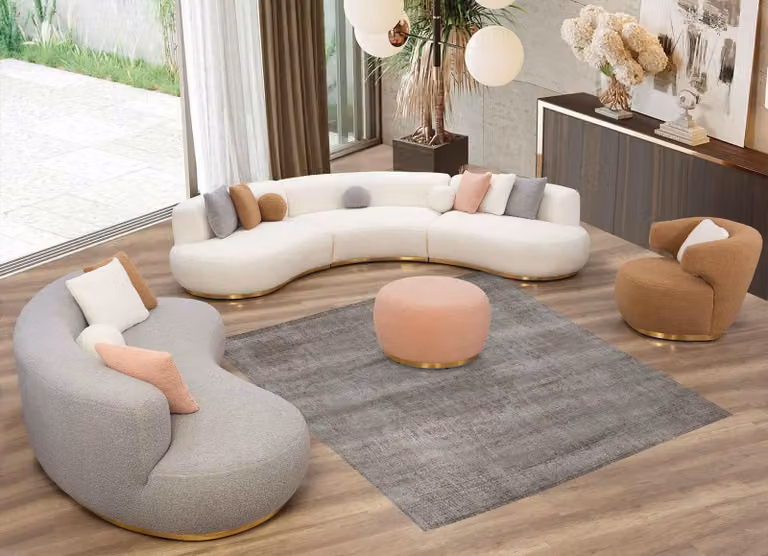 Einsitzer Sessel Wohnzimmer Stuhl Relax Sitzmöbel Textil Stühle Einrichtung