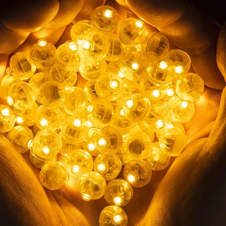 100 luci a LED per palloncini, luce bianco caldo, mini luci per palloncini
