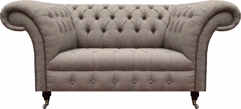 Luxus Chesterfield Sofa Couch Zweisitzer Wohnzimmer Polstermöbel Textil