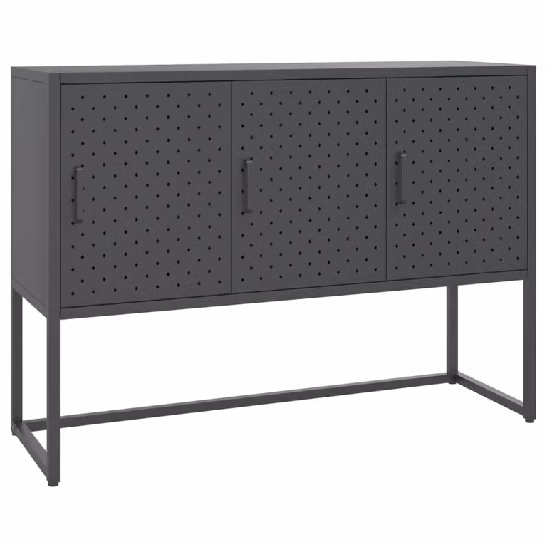 Credenza Antracite 105x35x75 cm in Acciaio