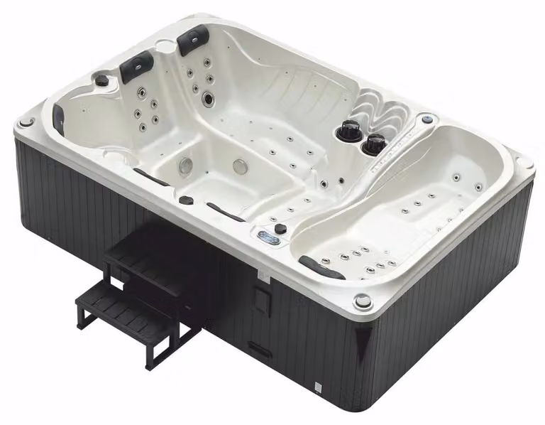 Casa Padrino Luxury Outdoor Jacuzzi Bianco / Nero 320 cm - Vasca idromassaggio da giardino