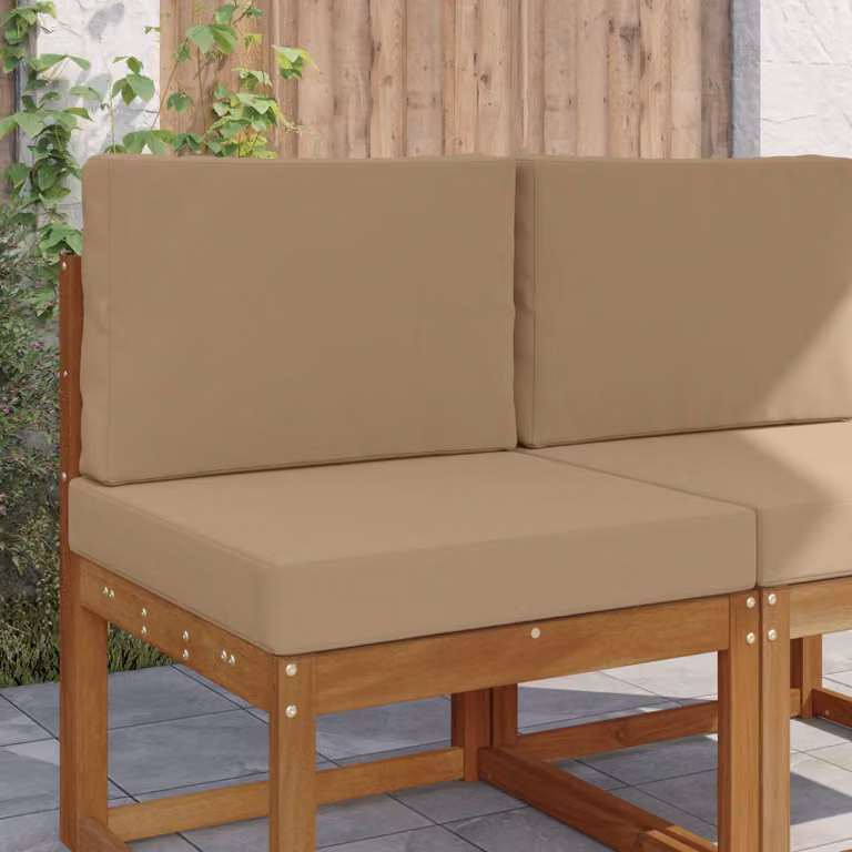 vidaXL Cuscino per divano da esterno Poliestere Tortora 60 x 60 cm