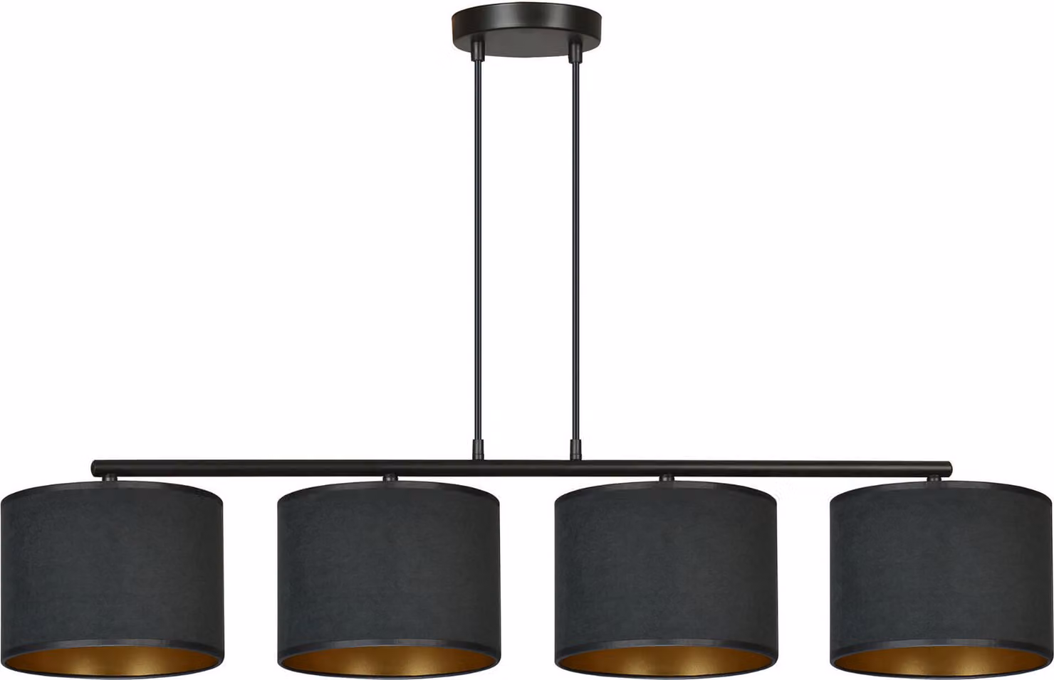Lampadario Emibig 4xE27 60W HILDE 4 BL NERO 1054/4