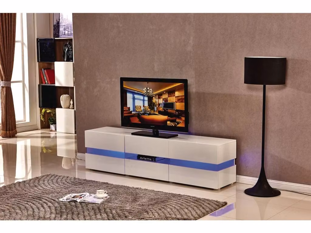 Mobile TV LED Vida Habitat Bianco laccato L: 177 cm, P: 39 cm, H: 45 cm – 2