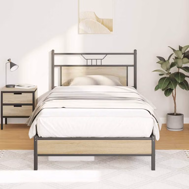 vidaXL Giroletto senza Materasso Rovere Sonoma 107x203cm in Truciolato