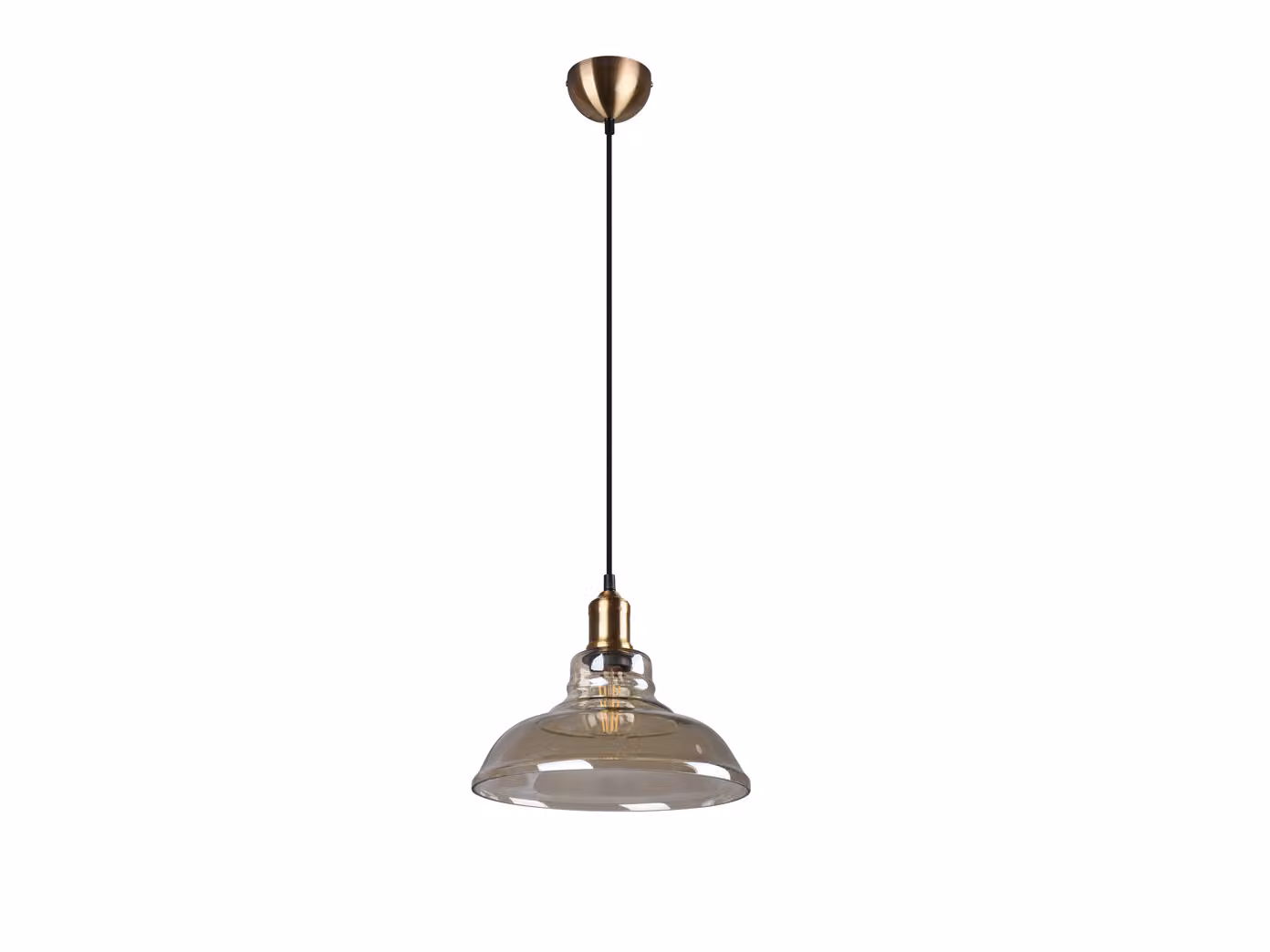 Lampada a sospensione ALDO oro-ambra 1xE27x28W in vetro, dimensioni: 150x28x28 cm, IP20, RL