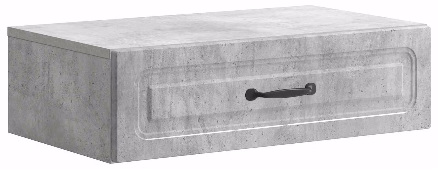 Tavolino da Parete Laterale Grigio Cemento 59 x 34,5 x 17 cm