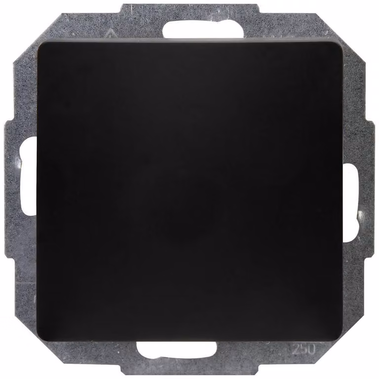 Interruttore a due vie, serie PARIS, da incasso, nero opaco, 10 AX, 250 V~