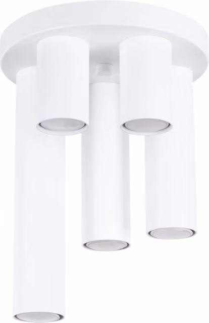 Lampada moderna Sollux Lighting in metallo con 5 luci GU10, colore bianco