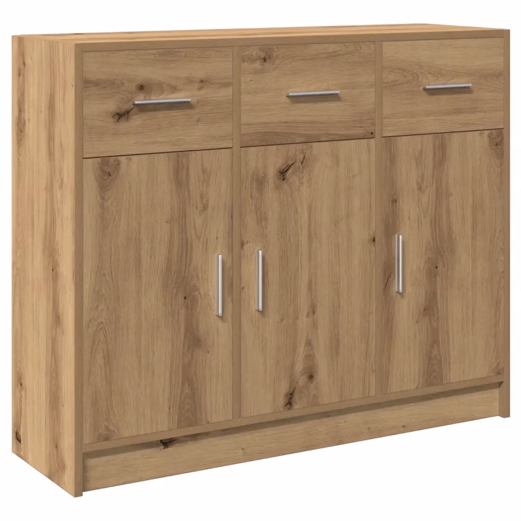 Credenza Buffet Design Mania in Legno Rovere Marrone con Ante a Battente L: 91 cm, P: 28 cm, H: 75 cm – 2