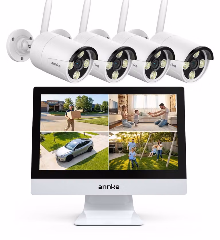 Kit di telecamere di sicurezza wireless, 4 telecamere - Risoluzione Ultra HD da 3MP