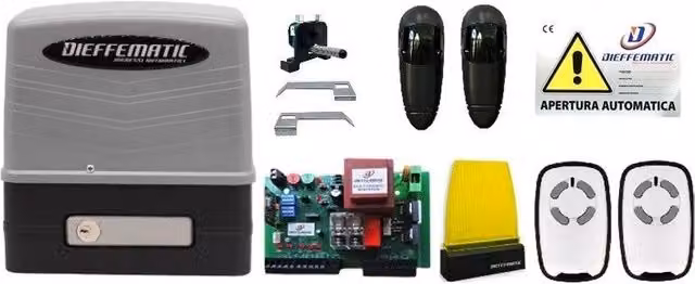 Automatismo Per Cancello Scorrevole Kit KV6 Premium Completo 220V 230V 600Kg Motore