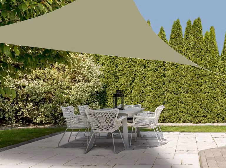 Telo ombreggiante triangolo 3 x 3 x 3 m verde