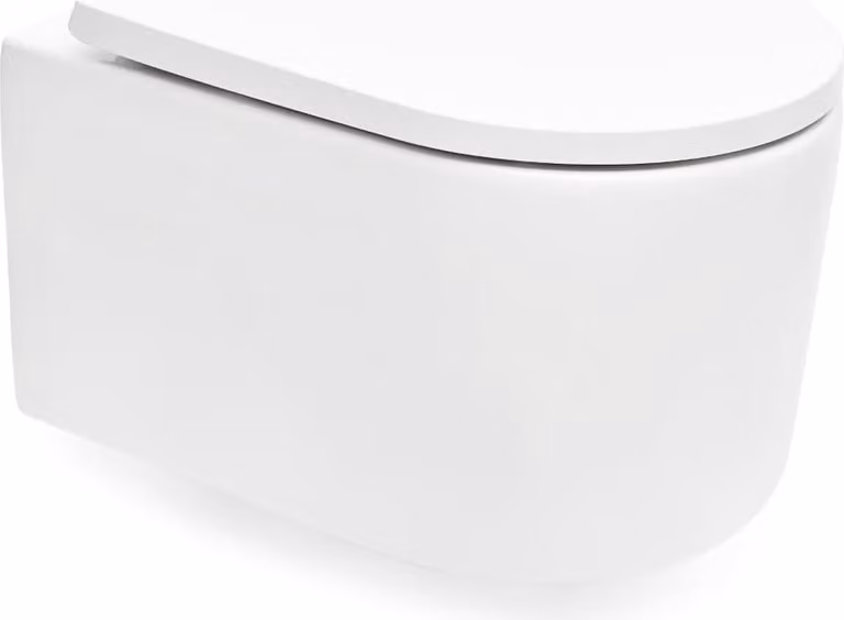 WC sospeso SAT con risciacquo Tornado e sedile WC con SoftClose, bianco lucido