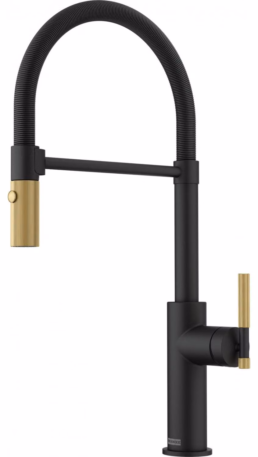 Franke Maris Stripes Rubinetto Da Cucina Verticale Nero-Oro/Oro Antico 115.0747.679
