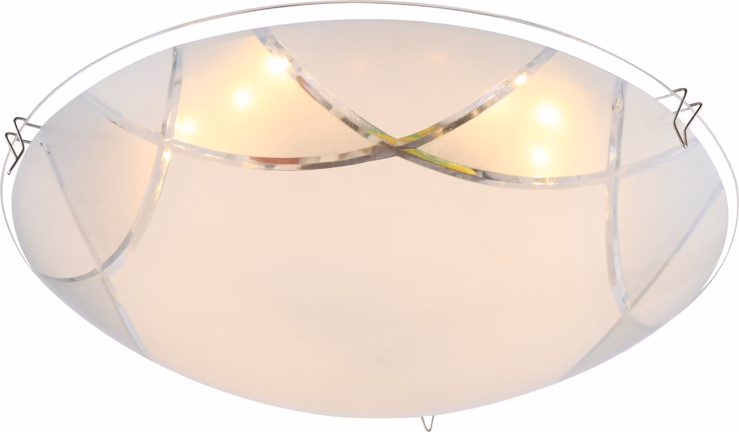 Plafone LED, vetro, motivo opalino, D 25 cm