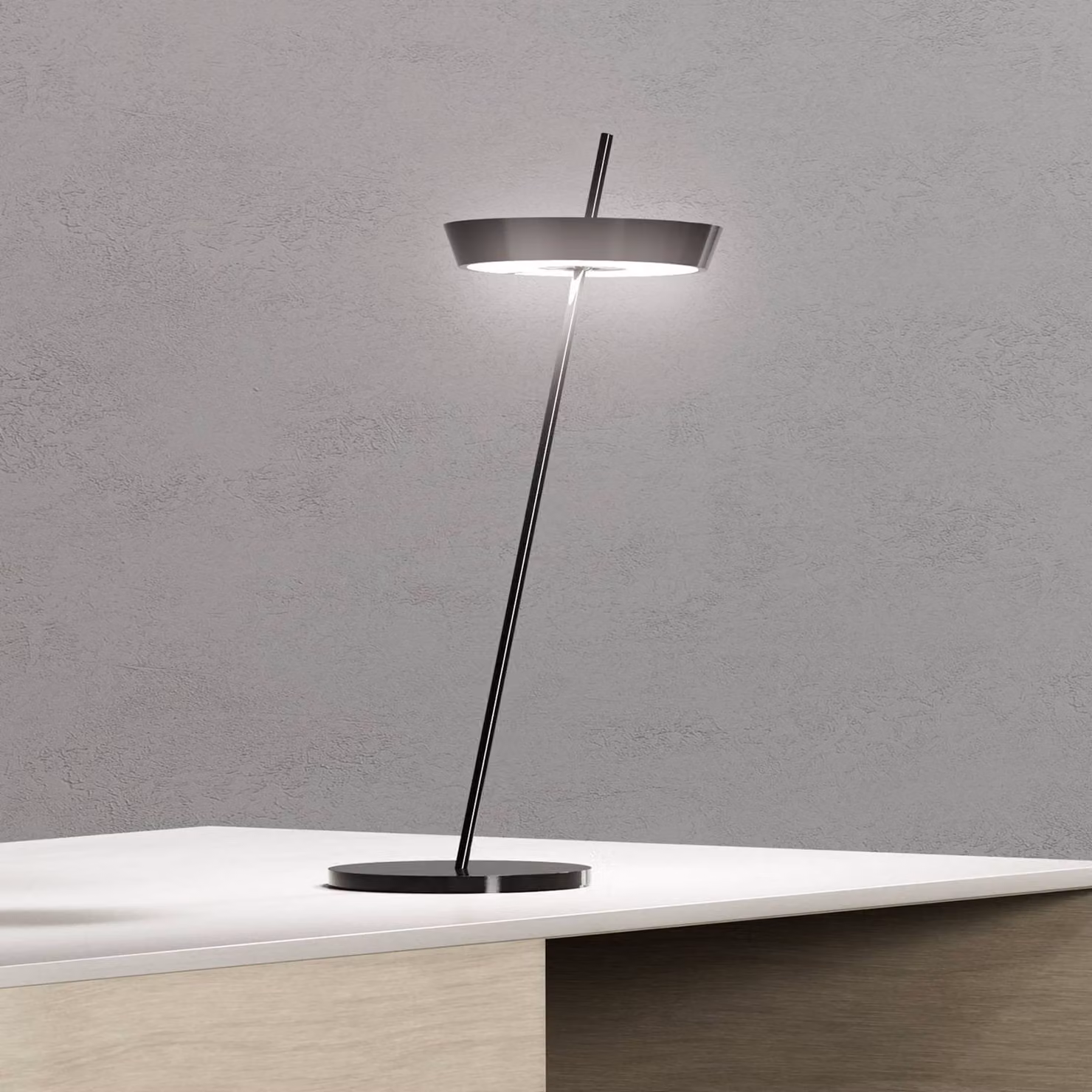 Sigor Lampada da tavolo a LED Mahina, dimmerabile, Nero, Soggiorno / Sala da pranzo, Alluminio, Moderno, Lampada da tavolo LED